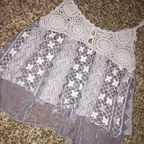 Light & dark grey crop top - Picture 2 of 7